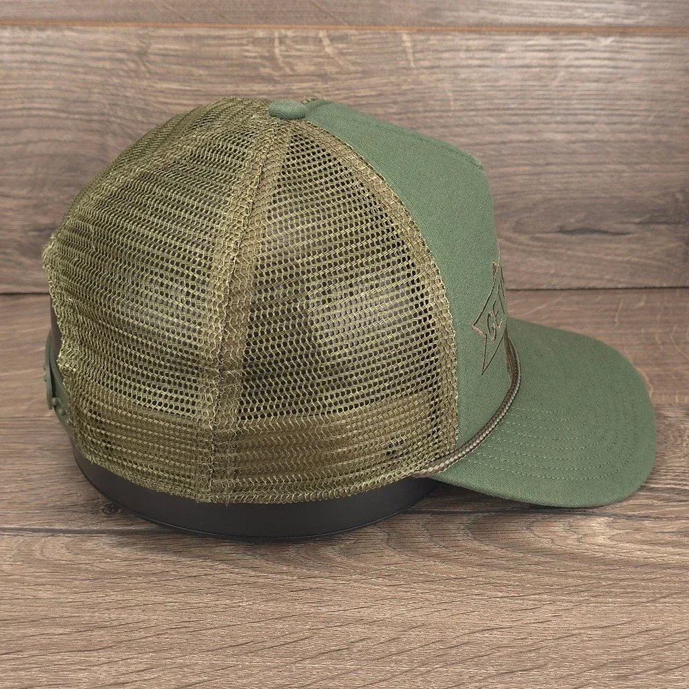 The North Face Hat Cap Snap Back Green Men Get Lost Hiking Mesh Trucker Hat Cap